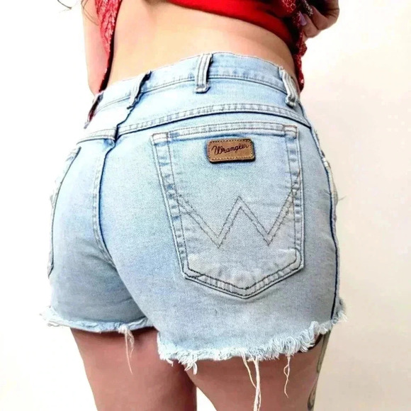 Vintage Pants - Vintage 70s Wrangler Cutoff High Waist Jean Shorts